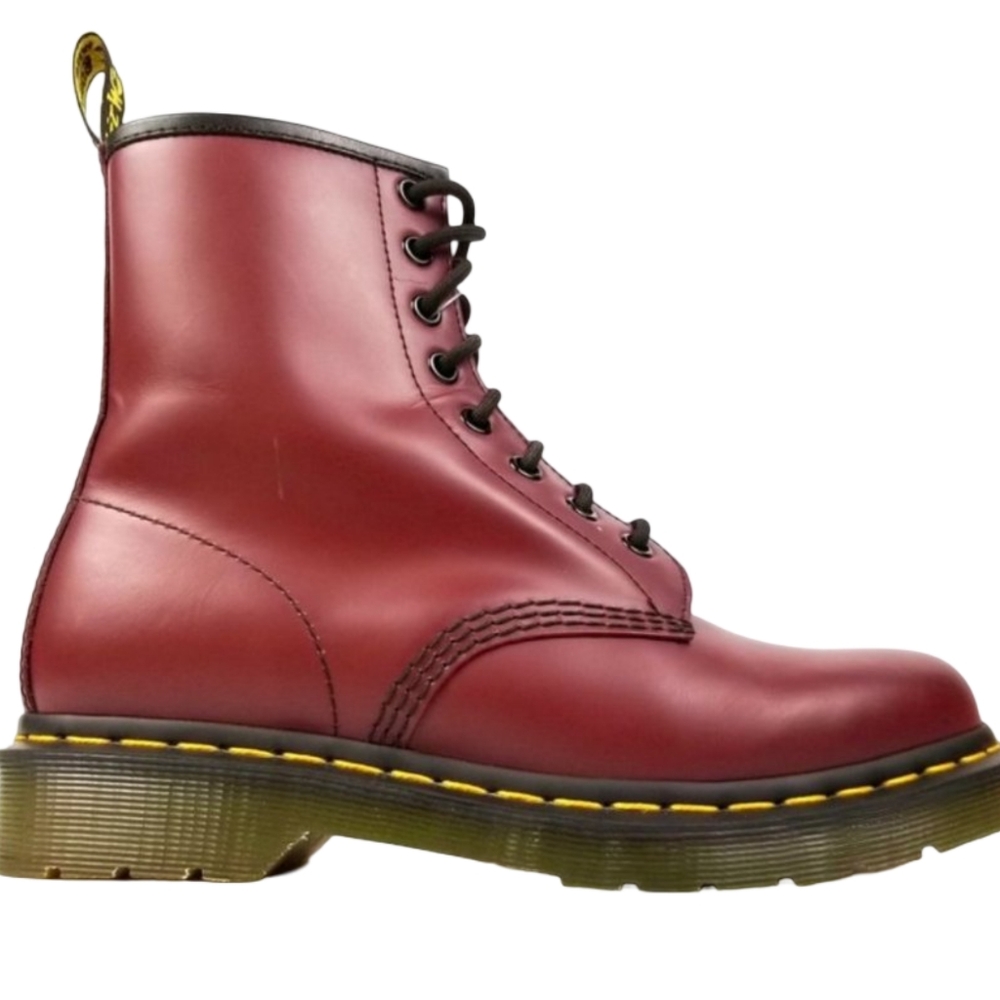 Dr. Martens 1460 Cherry Red Leather Boots Size 8 Brand New - Picture 6 of 13